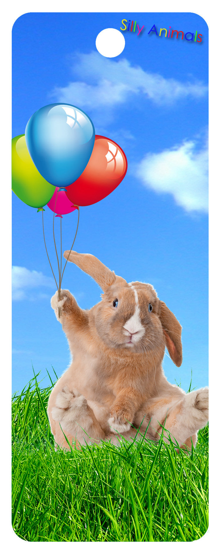 Happy Rabbit 3D Bookmark