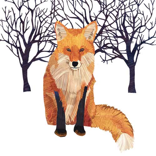 Winter Fox Napkins