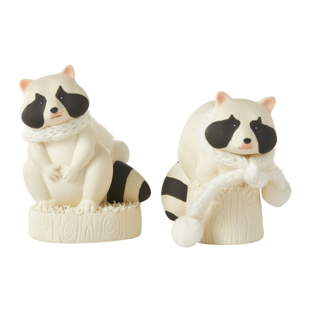 Snowbabies Figural Raccoons Set