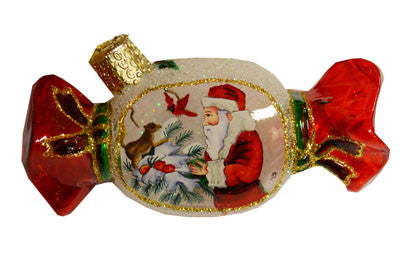 Squirrel with Santa Hand Painted Christmas Ornament - Squirrels and More