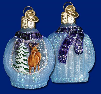 Hand Painted Deer Christmas Ornament - Squirrels and More