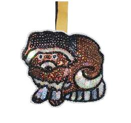 Sequined Raccoon Ornament