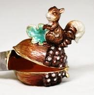Squirrel On Nut Jeweled Box