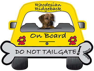 Rhodesian Ridgeback Tailgate Magnet - Squirrels and More